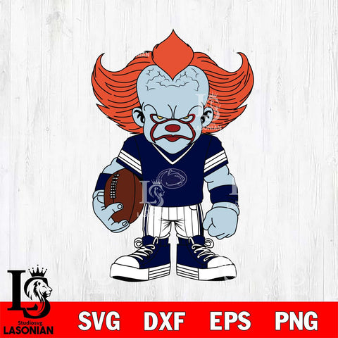 Penn State Nittany Lions Pennywise Horror Sport 11 Svg Eps Dxf Png File, Digital Download