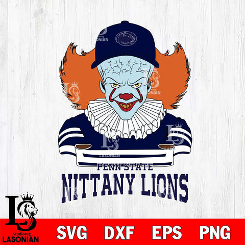 Penn State Nittany Lions Pennywise Horror Sport 2 Svg Eps Dxf Png File, Digital Download