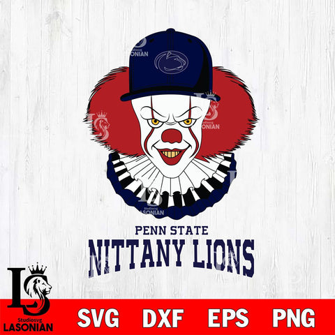 Penn State Nittany Lions Pennywise Horror Sport 4 Svg Eps Dxf Png File, Digital Download