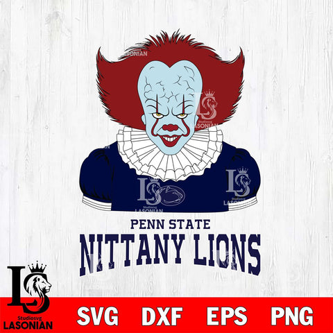Penn State Nittany Lions Pennywise Horror Sport 5 Svg Eps Dxf Png File, Digital Download