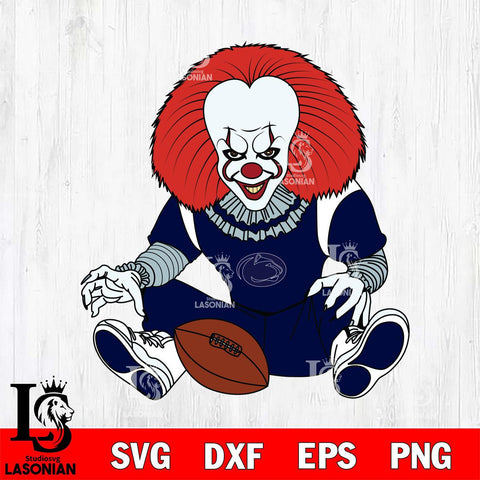 Penn State Nittany Lions Pennywise Horror Sport 6 Svg Eps Dxf Png File, Digital Download