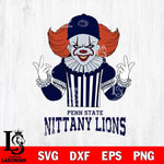 Penn State Nittany Lions Pennywise Horror Sport 8 Svg Eps Dxf Png File, Digital Download