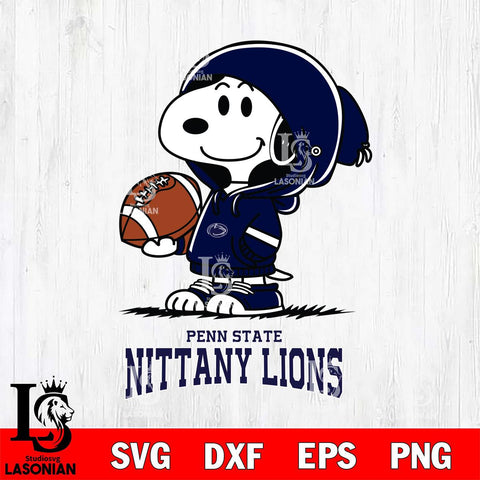 Penn State Nittany Lions Snoopy Football Svg Eps Dxf Png File, NCAA svg , Digital Download , Instant Download, Cricut File