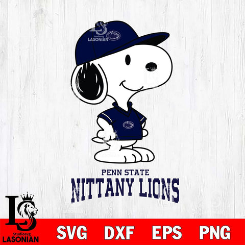 Penn State Nittany Lions Snoopy Football sport SVG DXF EPS PNG FILE,Snoopy File Cut, NCAA Digital Download,Instant Download,Christmas Silhouette