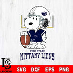 Penn State Nittany Lions Snoopy Player Football SVG DXF EPS PNG FILE,Snoopy File Cut, NCAA Digital Download,Instant Download,Christmas Silhouette