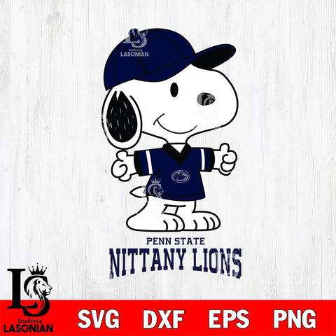 Penn State Nittany Lions Snoopy football SVG DXF EPS PNG FILE,Snoopy File Cut, NCAA Digital Download,Instant Download,Christmas Silhouette