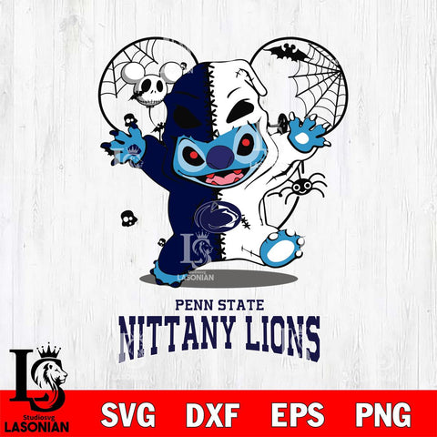Penn State Nittany Lions Stitch Horror Halloween 2 Svg Eps Dxf Png File, Digital Download, Instant Download