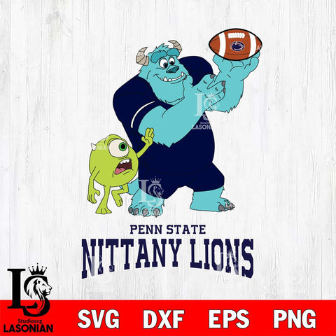 Penn State Nittany Lions Sully & Mike Football Cricut,Christmas SVG DXF EPS PNG FILE, NCAA Digital Download,Instant Download, Silhouette