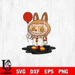 Pennywise Labubu Horror Killer 2 SVG DXF EPS PNG FILE, Halloween File Cut, Digital Download,Instant Download, Silhouette, Cricut