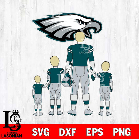 Philadelphia Eagles Best Dad Ever , father day , DAD NFL 2 Svg Eps Dxf Png File, Digital Download, Instant Download