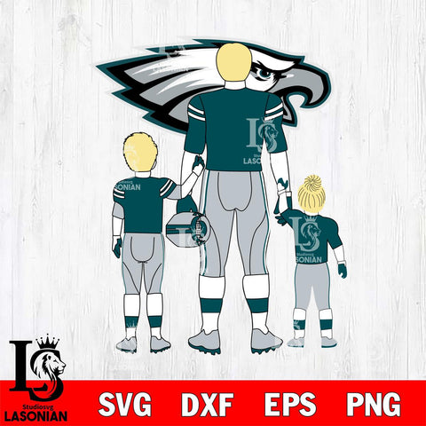 Philadelphia Eagles Best Dad Ever , father day , DAD NFL 3 Svg Eps Dxf Png File, Digital Download, Instant Download