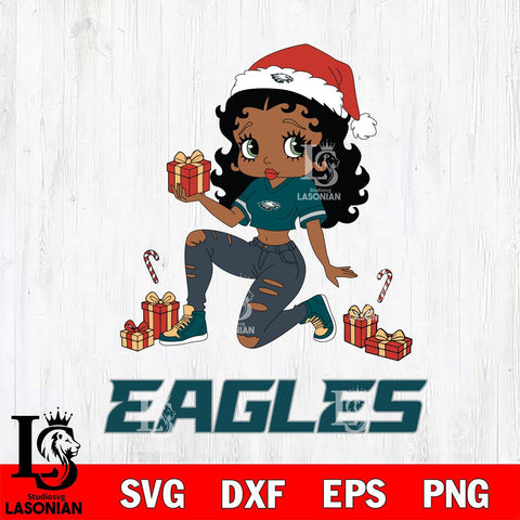 Philadelphia Eagles Betty Boop Gift File Cut, NFL SVG DXF EPS PNG PDF File, Digital Download , Criucut , Silhouette