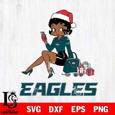Philadelphia Eagles Betty Boop Phone File Cut, NFL SVG DXF EPS PNG PDF File, Digital Download , Criucut , Silhouette