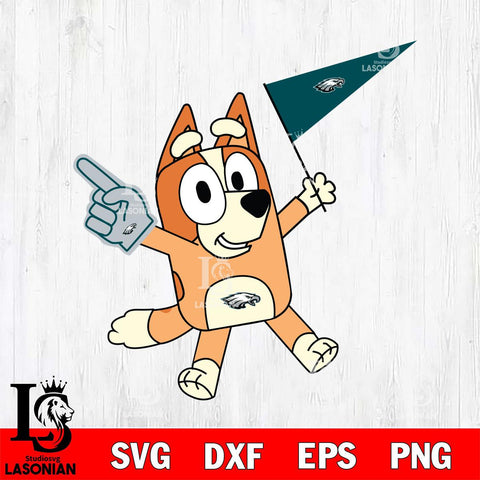 Philadelphia Eagles Bingo Bluey Flag Svg Eps Dxf Png File,NFL Cut Svg Files,Digital File,Sublimation