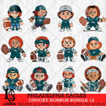 Philadelphia Eagles Chucky Horror Bundle 12 SVG Svg Eps Dxf Png File, Bundle NFL svg, Digital Download, Instant Download