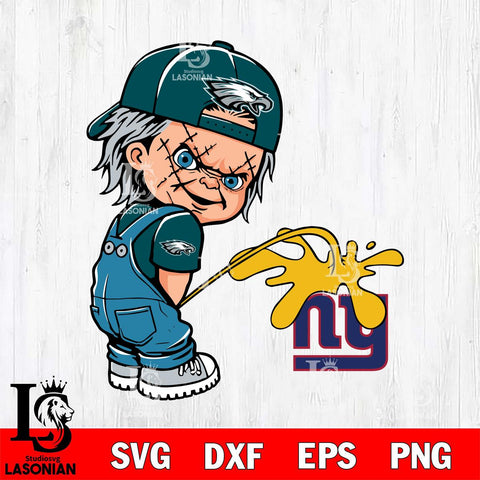 Philadelphia Eagles Chucky Piss On New York Giants Svg Eps Dxf Png File, Digital Download, Instant Download