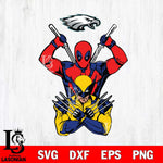 Philadelphia Eagles Deadpool Wolverine 2 Svg Eps Dxf Png File, Digital Download, Instant Download