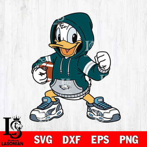 Philadelphia Eagles Donald Duck Disney Christmas File Cut, NFL SVG DXF EPS PNG FILE, Digital Download , Criucut , Silhouette