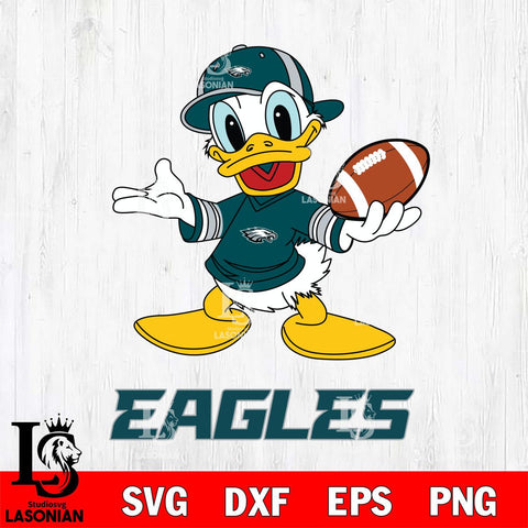 Philadelphia Eagles Donald Duck Football Cricut, NFL SVG DXF EPS PNG FILE, Digital Download,Instant Download, Silhouette