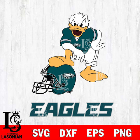 Philadelphia Eagles Donald Duck Helmet Cricut, NFL SVG DXF EPS PNG FILE, Digital Download,Instant Download, Silhouette
