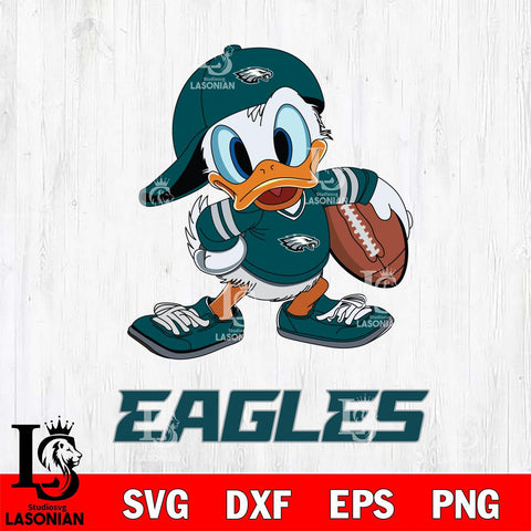 Philadelphia Eagles Donald Duck Rugby Cricut, NFL SVG DXF EPS PNG FILE, Digital Download,Instant Download, Silhouette