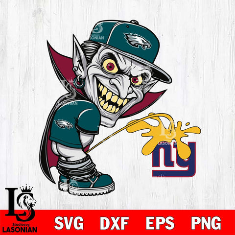 Philadelphia Eagles Dracula Piss On New York Giants Svg Eps Dxf Png File, Digital Download, Instant Download