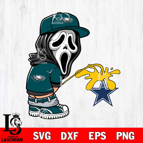 Philadelphia Eagles Ghostface Piss On Dallas Cowboys Svg Eps Dxf Png File, Digital Download, Instant Download