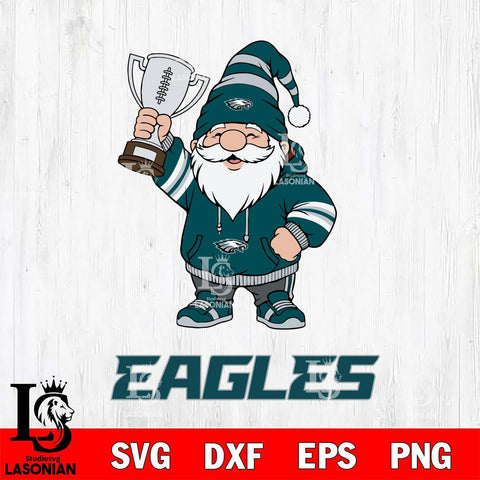 Philadelphia Eagles Gnome Champion File Cut, NFL SVG, Digital Download , CHRISTMAS Criucut , Silhouette