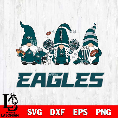 Philadelphia Eagles Gnome Fan File Cut, NFL SVG, Digital Download , CHRISTMAS Criucut , Silhouette