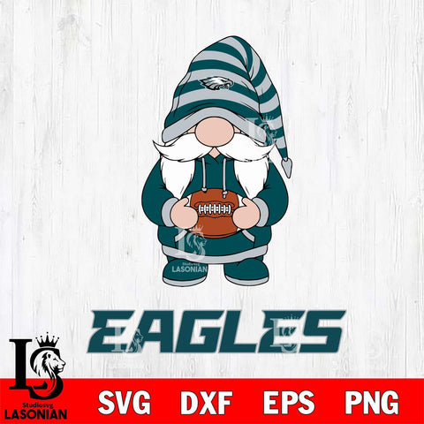 Philadelphia Eagles Gnome Football File Cut, NFL SVG, Digital Download , CHRISTMAS Criucut , Silhouette