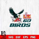 Philadelphia Eagles Go Birds svg , Super Bowl LIX 2025 Svg Eps Dxf Png File, File Cut,Digital Download,Instant Download, Svg Files