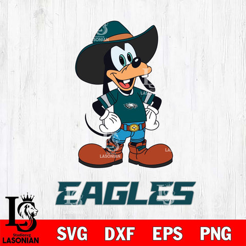Philadelphia Eagles Goofy Cowboy Sport SVG DXF EPS PNG FILE,NFL Cricut ,Football Digital Download,Instant Download, Silhouette