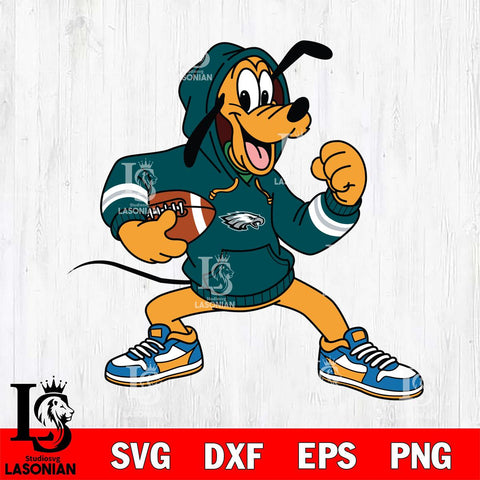 Philadelphia Eagles Goofy Disney Football Christmas File Cut, NFL SVG DXF EPS PNG FILE, Digital Download , Criucut , Silhouette