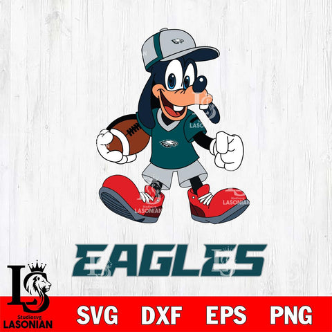 Philadelphia Eagles Goofy Football Player SVG DXF EPS PNG FILE,NFL Cricut ,Football Digital Download,Instant Download, Silhouette