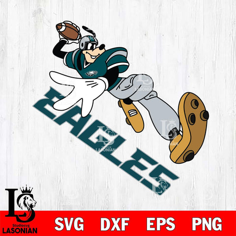 Philadelphia Eagles Goofy rugby player SVG DXF EPS PNG FILE,NFL Cricut ,Football Digital Download,Instant Download, Silhouette