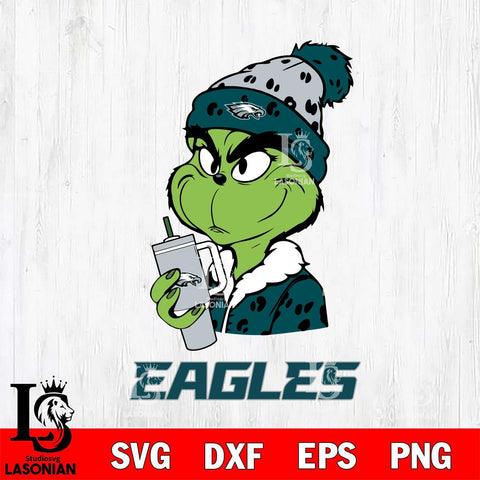 Philadelphia Eagles Grinch Bougie Leopard Svg Eps Dxf Png File, Digital Download, Instant Download