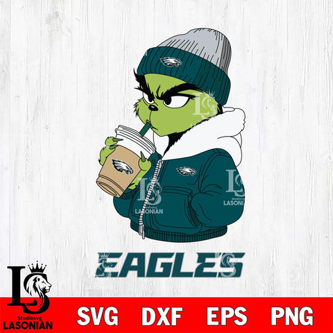 Philadelphia Eagles Grinch Bougie Sport Svg Eps Dxf Png File, Digital Download, Instant Download
