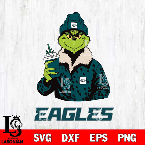 Philadelphia Eagles Grinch Christmas Leopard Svg Eps Dxf Png File, Digital Download, Instant Download