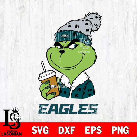 Philadelphia Eagles Grinch Christmas hat Svg Eps Dxf Png File, Digital Download, Instant Download