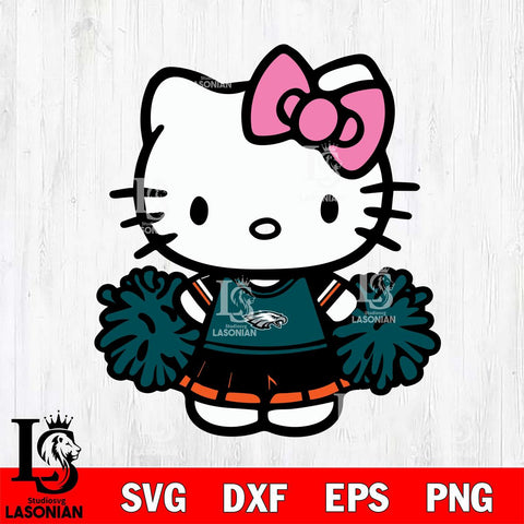 Philadelphia Eagles Hello Kitty Cheerleader 2 Svg Eps Dxf Png File, Digital Download, Instant Download