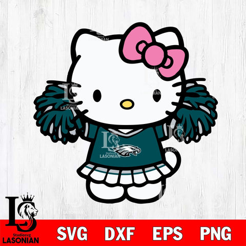 Philadelphia Eagles Hello Kitty Cheerleader 3 Svg Eps Dxf Png File, Digital Download, Instant Download