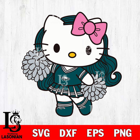 Philadelphia Eagles Hello Kitty Cheerleader 7 Svg Eps Dxf Png File, Digital Download, Instant Download