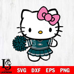 Philadelphia Eagles Hello Kitty Cheerleader 8 Svg Eps Dxf Png File, Digital Download, Instant Download