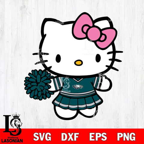 Philadelphia Eagles Hello Kitty Cheerleader 8 Svg Eps Dxf Png File, Digital Download, Instant Download