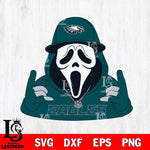 Philadelphia Eagles Horror Character Ghostface Sport Svg Eps Dxf Png File, Digital Download, Instant Download