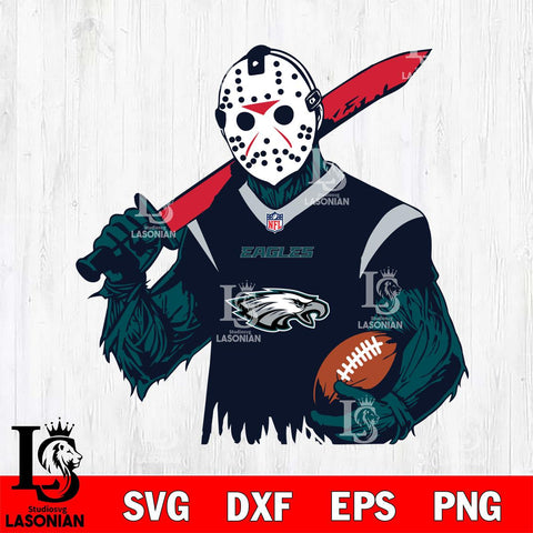 Philadelphia Eagles Jason Voorhees Horror 11 Svg Eps Dxf Png File, NFL svg, Digital Download, Instant Download