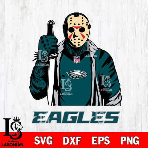 Philadelphia Eagles Jason Voorhees Horror 3 Svg Eps Dxf Png File, NFL svg, Digital Download, Instant Download