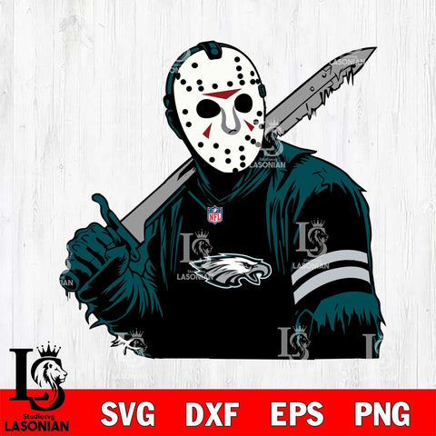 Philadelphia Eagles Jason Voorhees Horror 7 Svg Eps Dxf Png File, NFL svg, Digital Download, Instant Download
