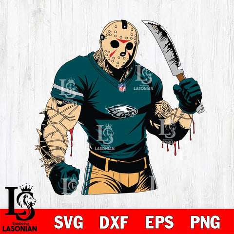 Philadelphia Eagles Jason Voorhees Horror 8 Svg Eps Dxf Png File, NFL svg, Digital Download, Instant Download