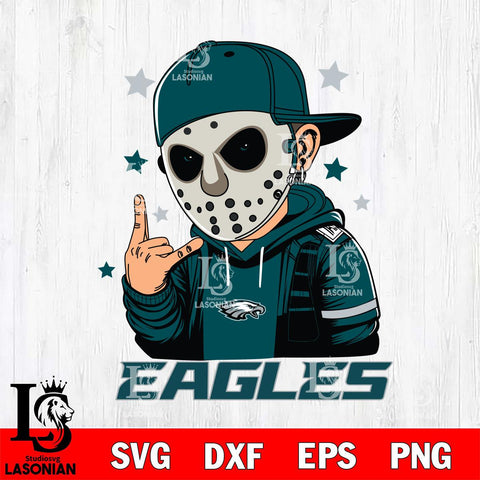 Philadelphia Eagles Jason Voorhees Horror 9 Svg Eps Dxf Png File, NFL svg, Digital Download, Instant Download